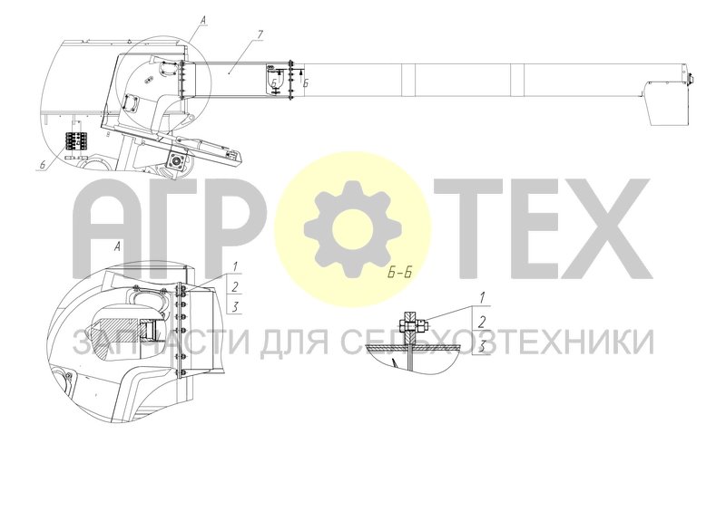 Чертеж Установка выгрузного шнека (152.01.00.500-01)